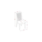 HomeStock Tavolo da pranzo a 5 pezzi con ripiano in legno massello con finitura color latticello e ciliegio con 4 sedie