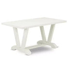 HomeStock Tavolo da pranzo con piano in legno massello e finitura in rovere naturale a 5 pezzi con 4 sedie