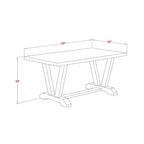 HomeStock Tavolo da pranzo con piano in legno massello e finitura in rovere naturale a 5 pezzi con 4 sedie
