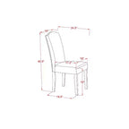 HomeStock Tavolo da pranzo con piano in legno massello e finitura in rovere naturale a 5 pezzi con 4 sedie