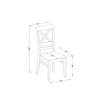 HomeStock Set sala da pranzo rotondo da 5 pezzi in legno massello color lattementa e ciliegio - 4 posti a sedere