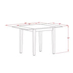 Set tavolo da pranzo HomeStock 3 pezzi in legno massello con finitura rovere marrone naturale