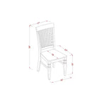 HomeStock Set da Pranzo 3 Pezzi con Tavolo Dropleaf Top in Legno Massello Finitura Buttermilk e Ciliegio