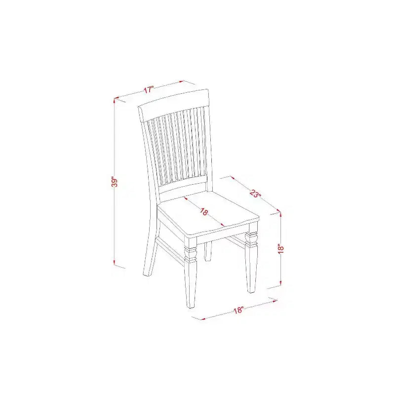 HomeStock Set da Pranzo 3 Pezzi con Tavolo Dropleaf Top in Legno Massello Finitura Buttermilk e Ciliegio