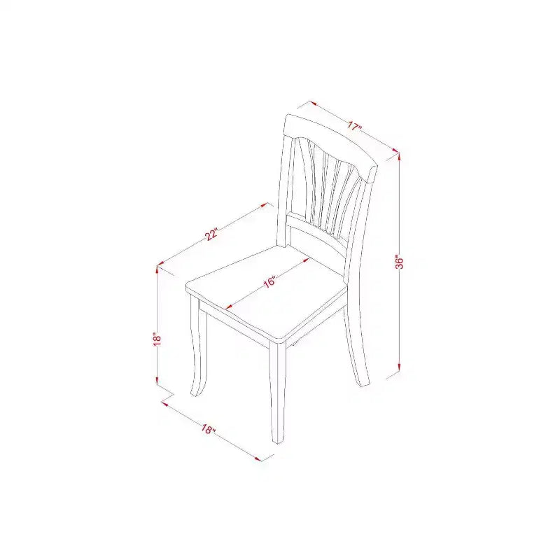Set tavolo da pranzo in legno 3 pezzi - Tavolo da cucina con 2 sedie - Seduta in legno massello - Finitura color latte