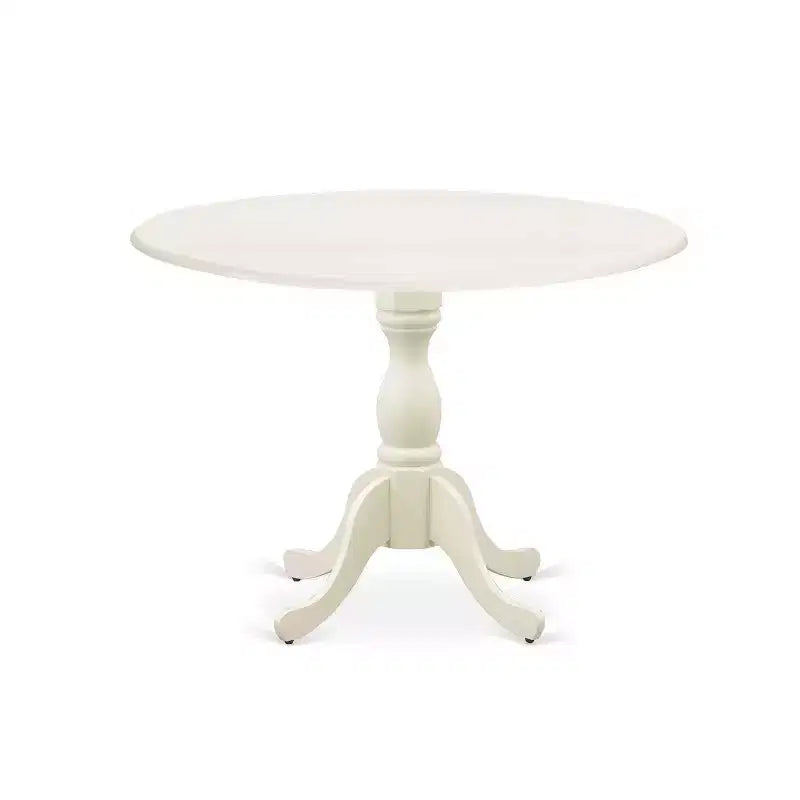 Set da pranzo 3 pezzi con piano in legno massello finitura lino bianco - 4 posti