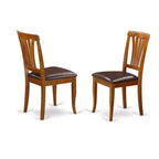 Set Tavolo da Pranzo Rotondo - Dinette da Cucina 3 Pezzi con Sedie, Marrone Sella, 42 Pollici