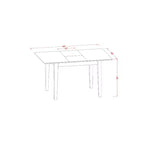 Set da pranzo antico - Tavolo e sedie da pranzo piccoli - Elegante arredamento per sala da pranzo