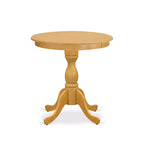 Set da Pranzo 3 Pezzi in Legno Massello con Finitura Rovere Naturale - Posti a Sedere per 4 Persone