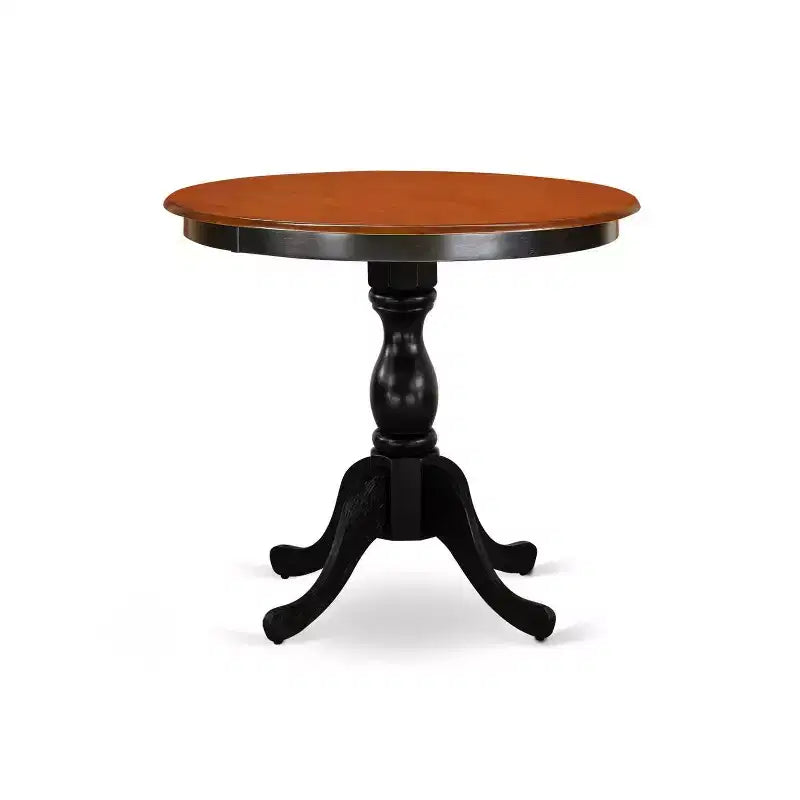 HomeStock Set da Pranzo 3 Pezzi, Top in Legno Massello Finitura Marrone Sella - Bottoni Trapuntati - 4 Posti