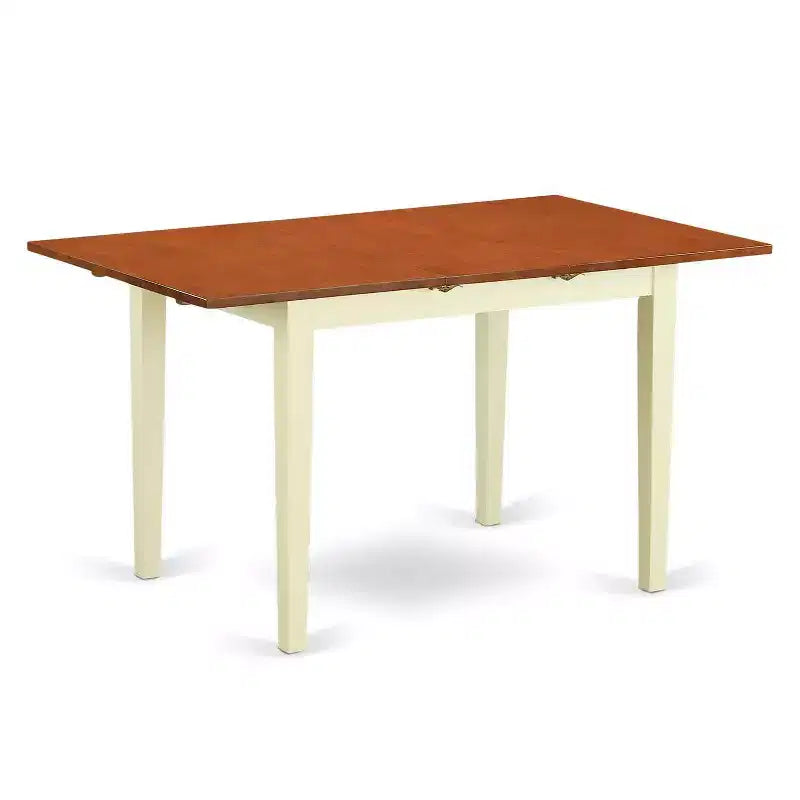 HomeStock Set da Pranzo 5 Pezzi Rettangolare Finitura Lino Bianco con Top in Legno Massello e Sedie Imbottite con Schienale Alto - Posti 4