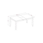 HomeStock Set da Pranzo 5 Pezzi in Legno Massello con piano color Cappuccino - Posti a sedere per 4 persone