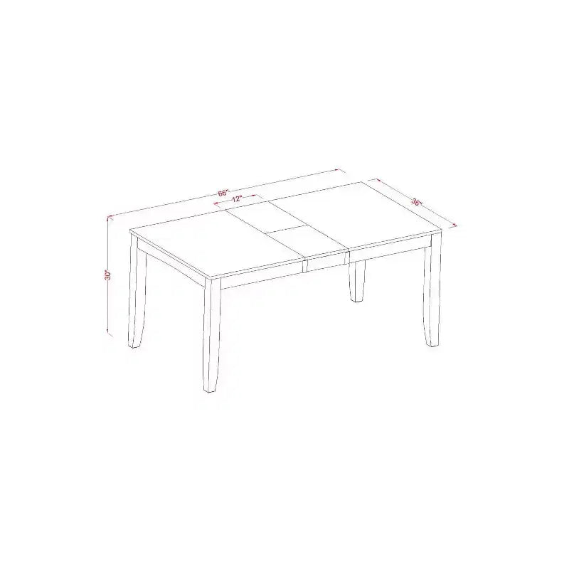 HomeStock Set da Pranzo 5 Pezzi in Legno Massello con piano color Cappuccino - Posti a sedere per 4 persone