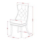 Set Sala da Pranzo Rettangolare Imbottito con Piano in Legno Massello Finitura Nera - 5 Pezzi (4 Posti)