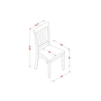 HomeStock Set da pranzo 5 pezzi con tavolo in legno massello con finitura nera e ciliegio e 4 sedie con schienale a doghe