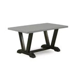 Tavolo da pranzo HomeStock 6 pezzi con piano rettangolare in legno massello finitura rovere naturale, 1 panca, 4 sedie