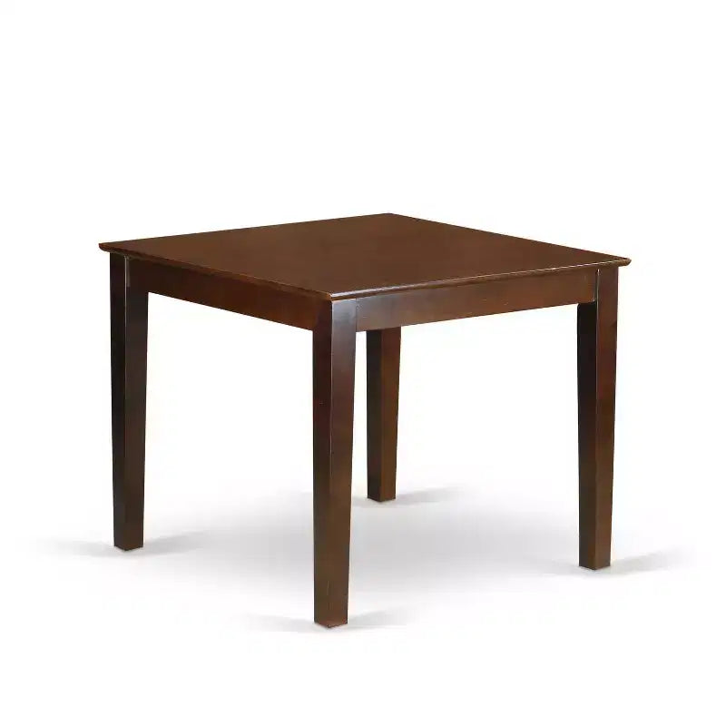 HomeStock Set da Pranzo Rettangolare da 5 Pezzi con Piano in Legno Massello Finitura Mogano e Schienale Alto - 4 Posti a Sedere