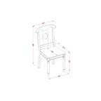 Set da cucina 5 pezzi - Tavolo da pranzo rotondo e 4 sedie - Design moderno - 106 cm - Finitura nera e ciliegio