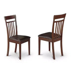 Set da pranzo moderno di 6 pezzi - Tavolo in legno e sedie in similpelle - Panca inclusa - 81x152 cm