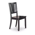 HomeStock Set da Pranzo 3 Pezzi con Finitura Nera e Ciliegio in Legno Massello - Posti a Sedere per 4