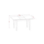 Set da pranzo vittoriano - Set tavolo e sedie da 3 pezzi - Tavolo rettangolare 32x54 pollici - Finitura mogano