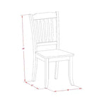 HomeStock Set da pranzo in 5 pezzi, finitura bianco lino, piano in legno massello - Con alette a ribalta - 4 posti