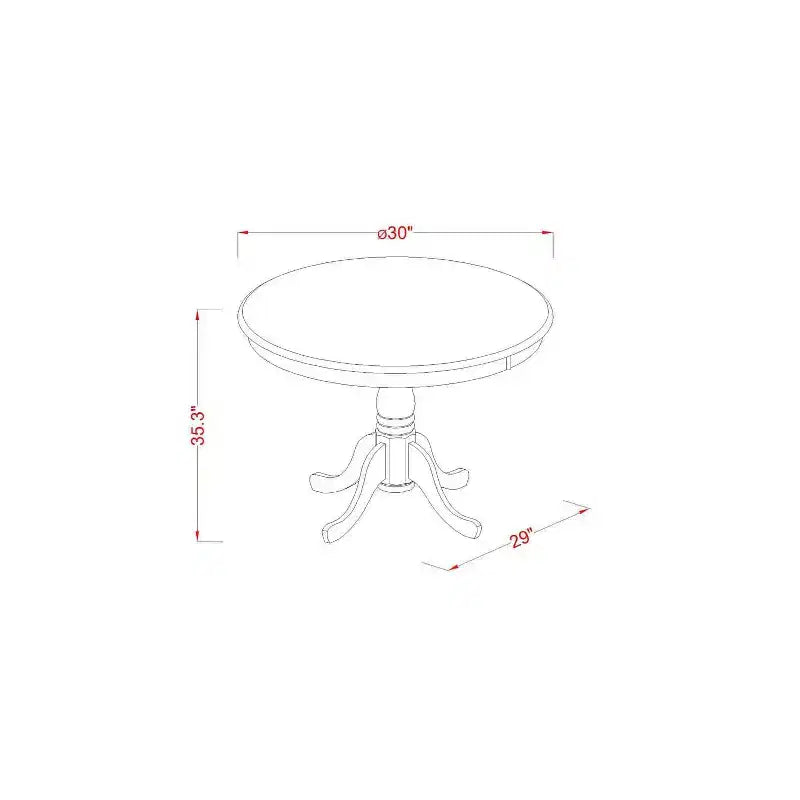 Set da pranzo altezza bancone - Tavolo e sedie 5 pezzi - Stile bohémien moderno - Tavolo rotondo e design elegante