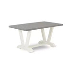 HomeStock Set da pranzo 5 pezzi: Tavolo rettangolare con piano in legno massello finitura rovere naturale e 4 sedie