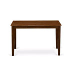 Set da pranzo rettangolare a 5 pezzi - Piano in legno massello con finitura noce antico - 4 posti
