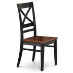 Set da pranzo da 5 pezzi - Tavolo da cucina rotondo e 4 sedie - Finitura ciliegio nero - Tavolo da 42 pollici