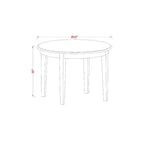 Set da pranzo rotondo retrò 5 pezzi - Tavolo da 42 pollici e 4 sedie - Mobili da cucina in stile rinascimentale