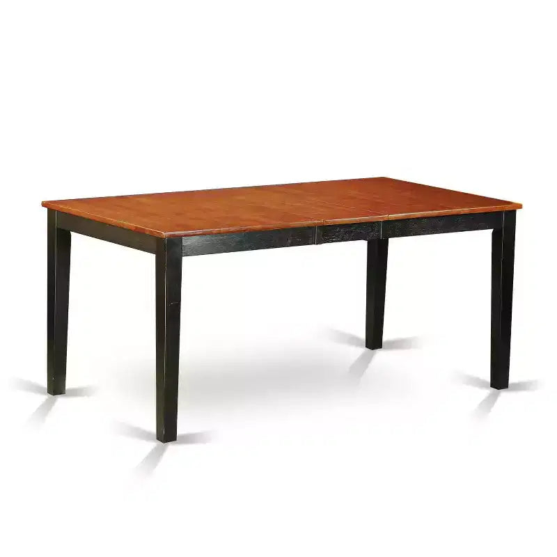 Set da pranzo vittoriano - Set tavolo e sedie da 7 pezzi - Tavolo da cucina rettangolare con allunga - Finitura nero e ciliegio