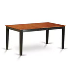 Set da pranzo vittoriano - Set tavolo e sedie da 7 pezzi - Tavolo da cucina rettangolare con allunga - Finitura nero e ciliegio