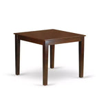 Set da tavolo da pranzo HomeStock a 3 pezzi con piano quadrato in legno massello con finitura mogano
