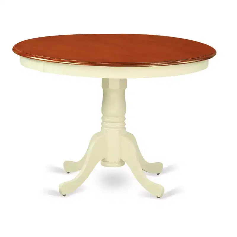5-Piece Kitchen Table Set - Dining Table & 4 Chairs - Vintage Style - Buttermilk Cherry Finish