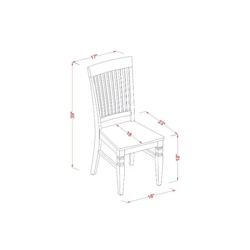 Set da Tavolo da Cucina 5 Pezzi - Tavolo da Pranzo e 4 Sedie - Stile Vintage - Finitura Ciliegio Buttermilk