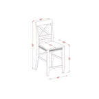 Set da pranzo 5 pezzi in legno massello con finitura in rovere naturale - 4 posti a sedere