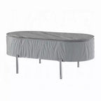 Tavolino Royal Hampton, grigio lucido, metallo cromato, legno grigio, 119 cm