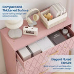 Cassettiera a 4 cassetti, Mobile a cassetti, Comò alto con maniglie dorate, Mobiletto contenitore per camera da letto, soggiorno, armadio