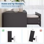 Cassettiera a 4 cassetti, Mobile a cassetti, Comò alto con maniglie dorate, Mobiletto contenitore per camera da letto, soggiorno, armadio