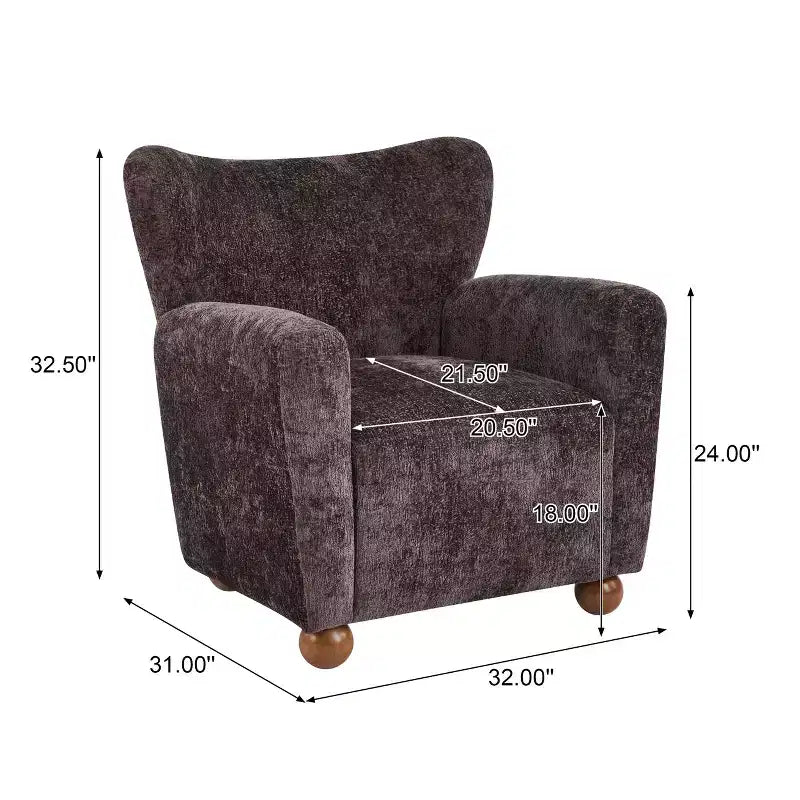 Poltrona moderna imbottita Christopher Knight Home Ember Wingback
