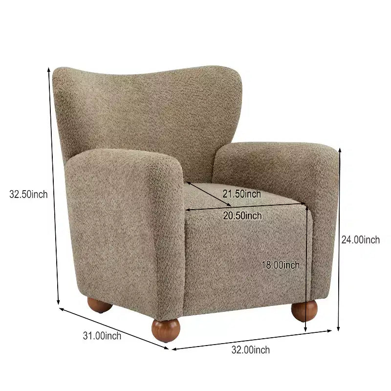 Poltrona moderna imbottita Christopher Knight Home Ember Wingback