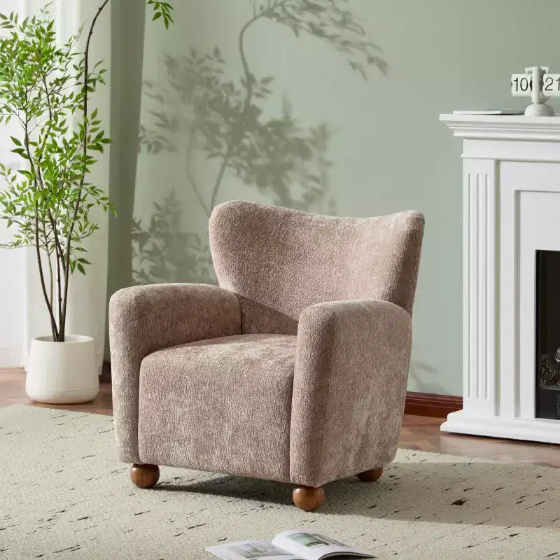 Poltrona moderna imbottita Christopher Knight Home Ember Wingback