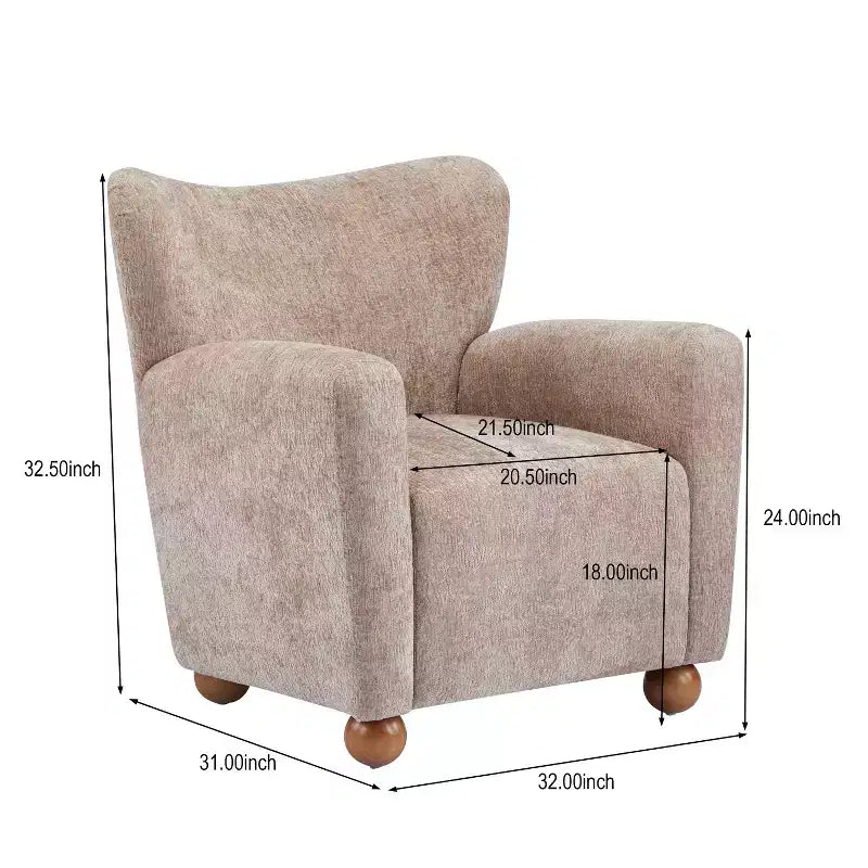 Poltrona moderna imbottita Christopher Knight Home Ember Wingback