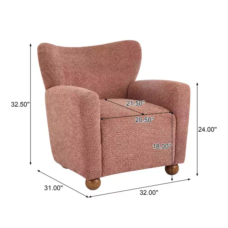 Poltrona moderna imbottita Christopher Knight Home Ember Wingback