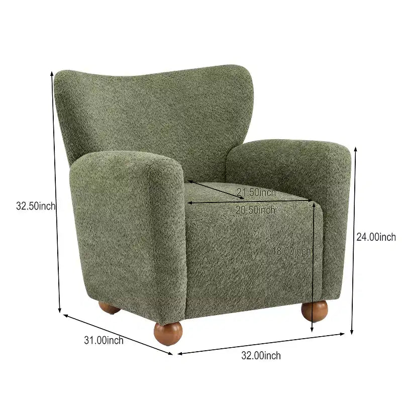 Poltrona moderna imbottita Christopher Knight Home Ember Wingback