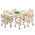 Set tavolo e sedie per bambini con contenitore, Tavolo e sedie per bambini regolabili in altezza per bambini dai 3 agli 8 anni, Tappetini antiscivolo, Piano del tavolo facile da pulire