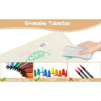 Set tavolo e sedie per bambini con contenitore, Tavolo e sedie per bambini regolabili in altezza per bambini dai 3 agli 8 anni, Tappetini antiscivolo, Piano del tavolo facile da pulire
