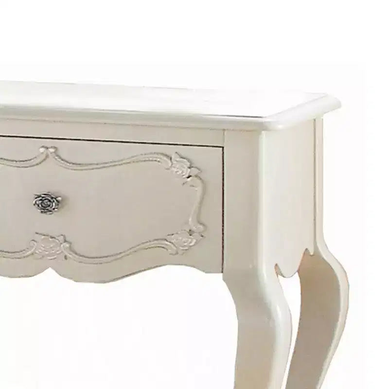 Comodino Royal Hampton Wood By Edalene, Bianco perla