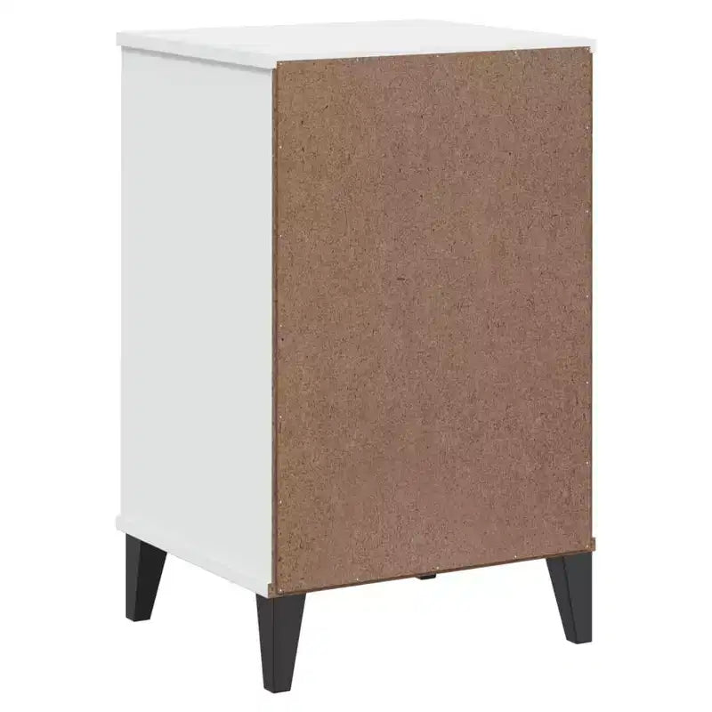 Comodino Legno multistrato bianco, maniglie in plastica Piccolo